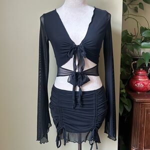 Edikted Matching Black Sheer Set